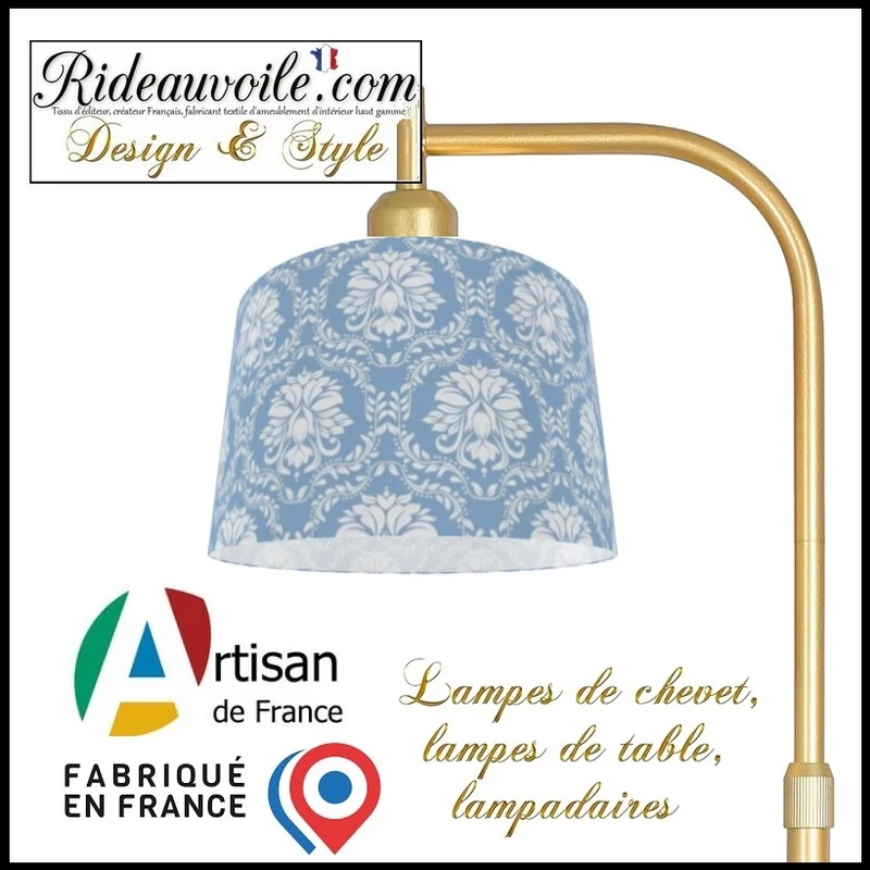 Architecte intérieur designer Aménagement décoration Abat-jour bleu Rococo floral