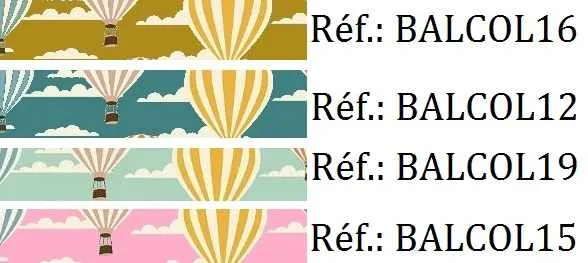 AbatJouriste luminaire sur mesure abat-jour tissu tapissier motif enfant Montgolfière