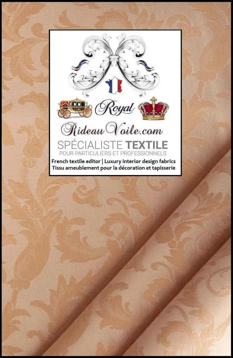 Damasco rose Tissu ameublement au mètre Jacquard rideau tapisserie siège