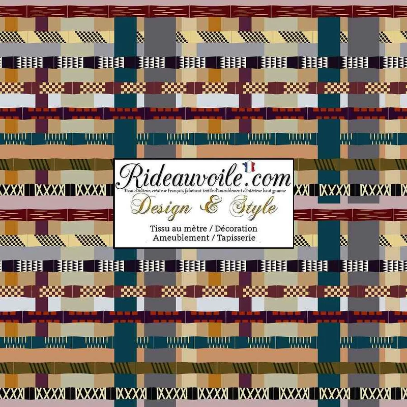 Architecte designer intérieur ethnique africaine Imprimé bogolan kente bazin rideau