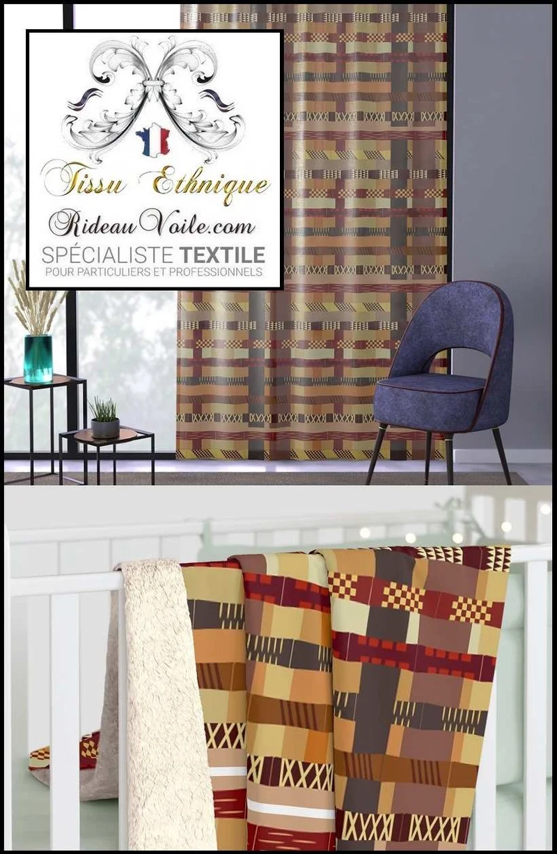 Architecte designer intérieur motif décor ethnik africaine Imprimé bogolan kente bazin