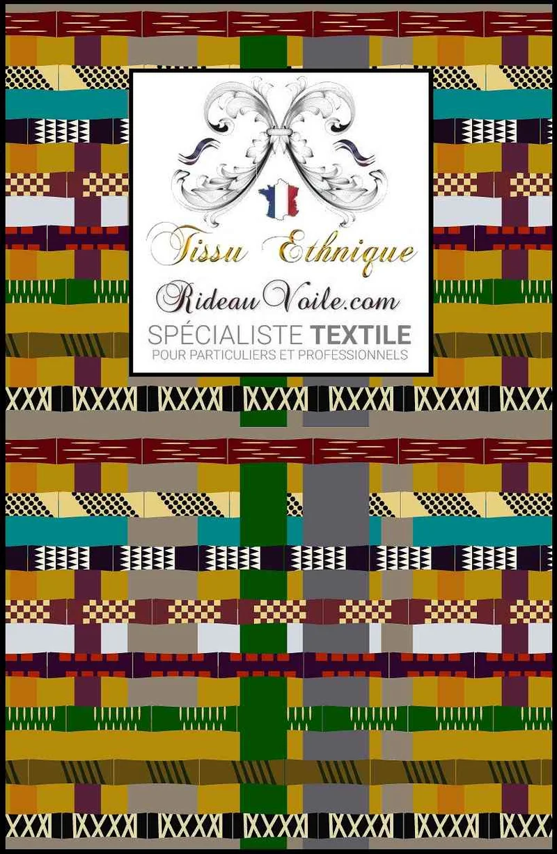 Tissu style wax Hollandais motif d'inspiration africaine Imprimé traditionnelle mètre rideau