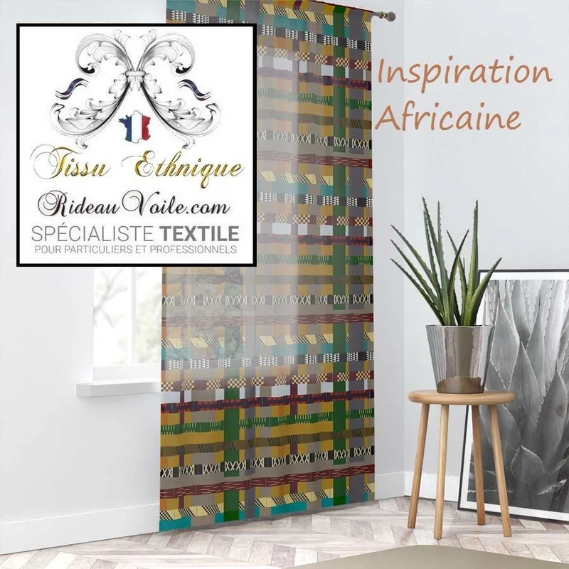 Tissu style wax Hollandais motif d'inspiration africaine Imprimé traditionnelle mètre rideau