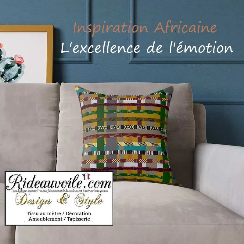 Tissu style wax Hollandais motif d'inspiration africaine Imprimé traditionnelle mètre rideau