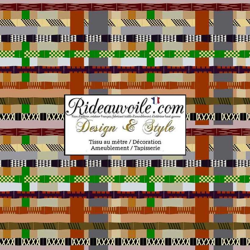 Rénovation Design d'intérieur tissu ameublement motif africain mètre rideau tapisserie