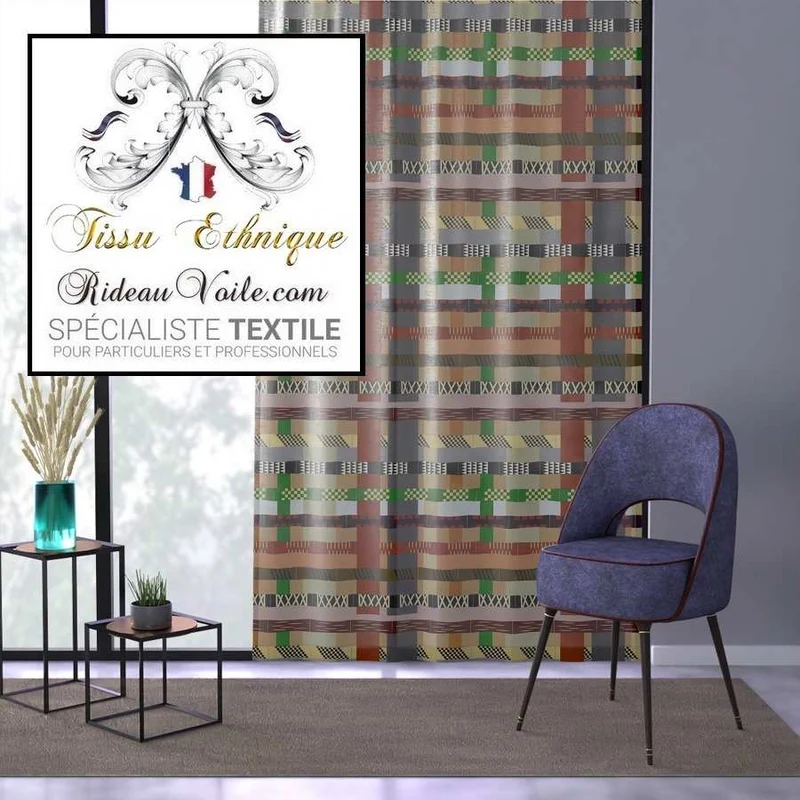 Rénovation Design d'intérieur tissu ameublement motif africain mètre rideau tapisserie