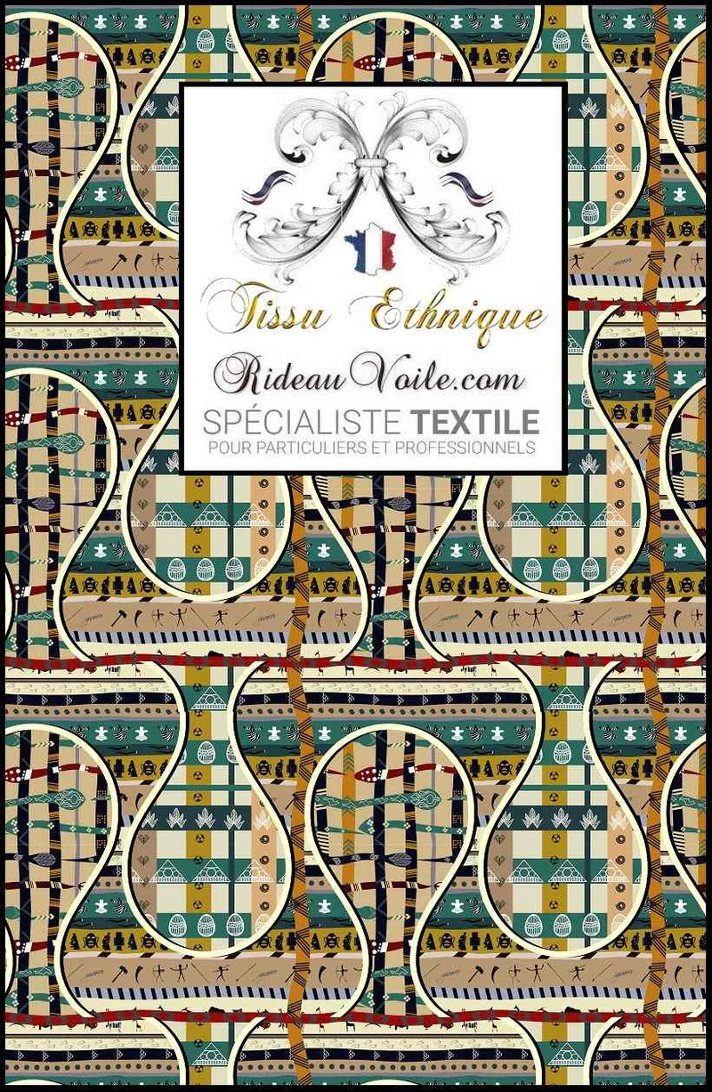 Créateurs d'intérieur | Architecte d'intérieur Paris ethnique motif Africain Wax mètre rideau