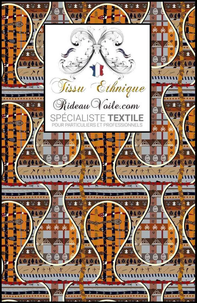 Tissu ameublement design projet intérieur decor ethnique motif Africain Wax mètre rideau