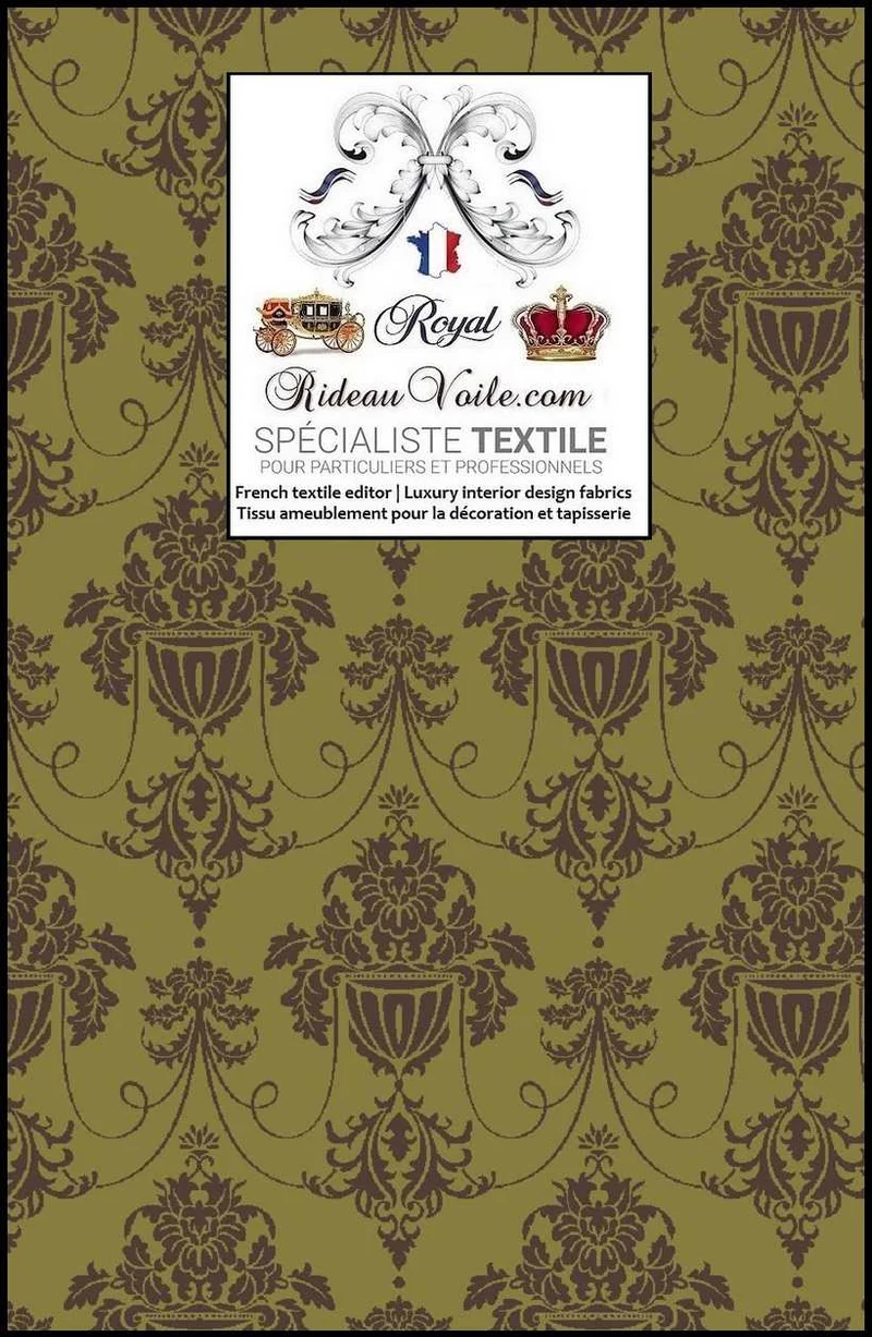 Tissu ameublement ignifuge rideau occultant imprimé Baroque floral inspiration victorienne