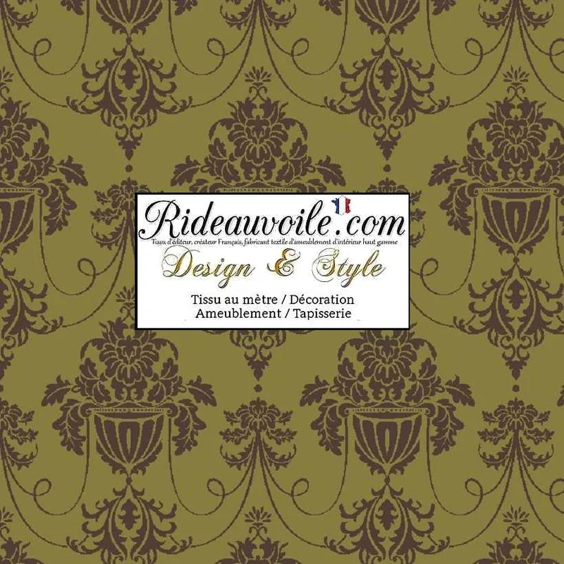 Tissu ameublement ignifuge rideau occultant imprimé Baroque floral inspiration victorienne