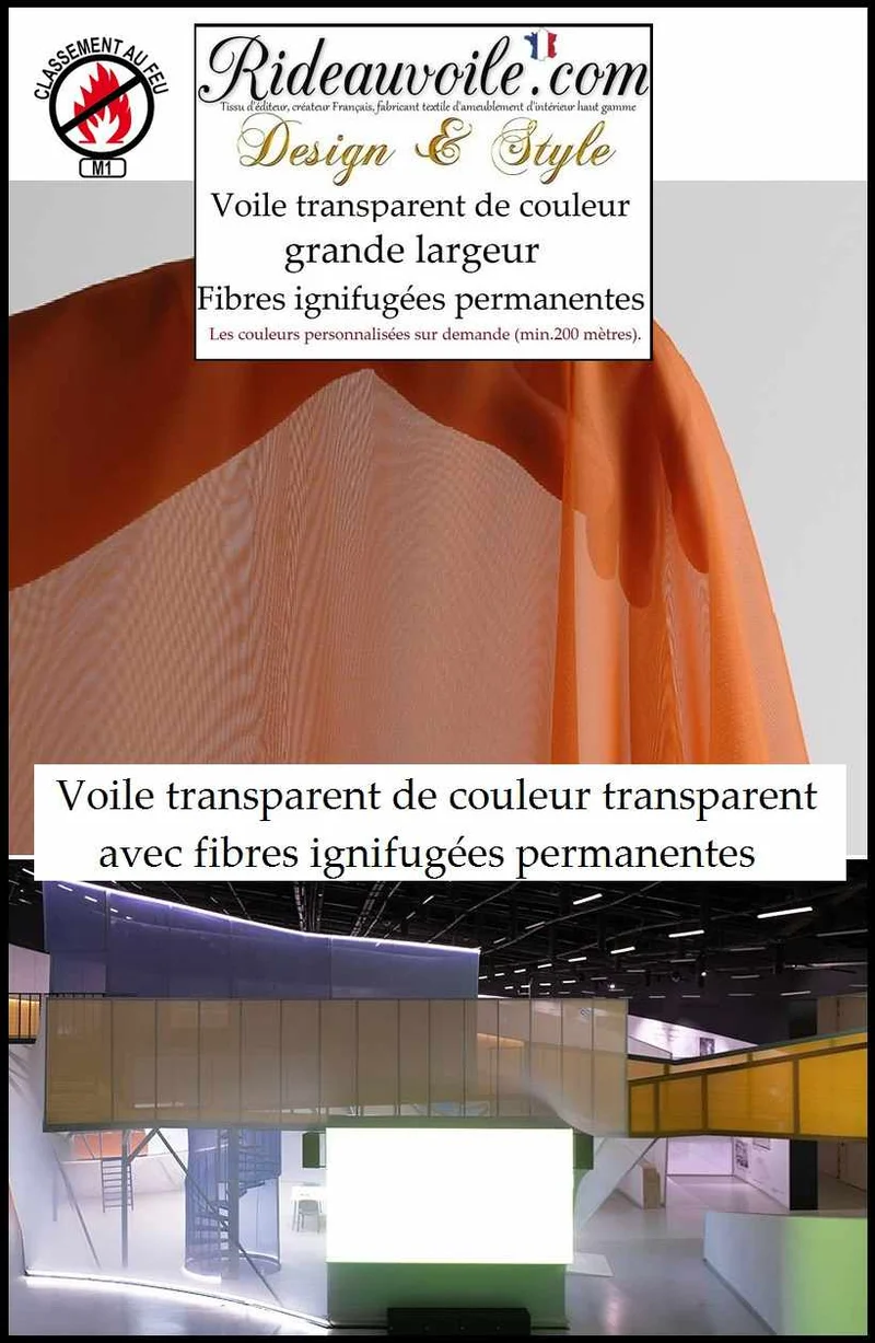 Voile projet Scène Spectacle Transparent mètre Souple ignifuge Hôtel Restaurant 300cm