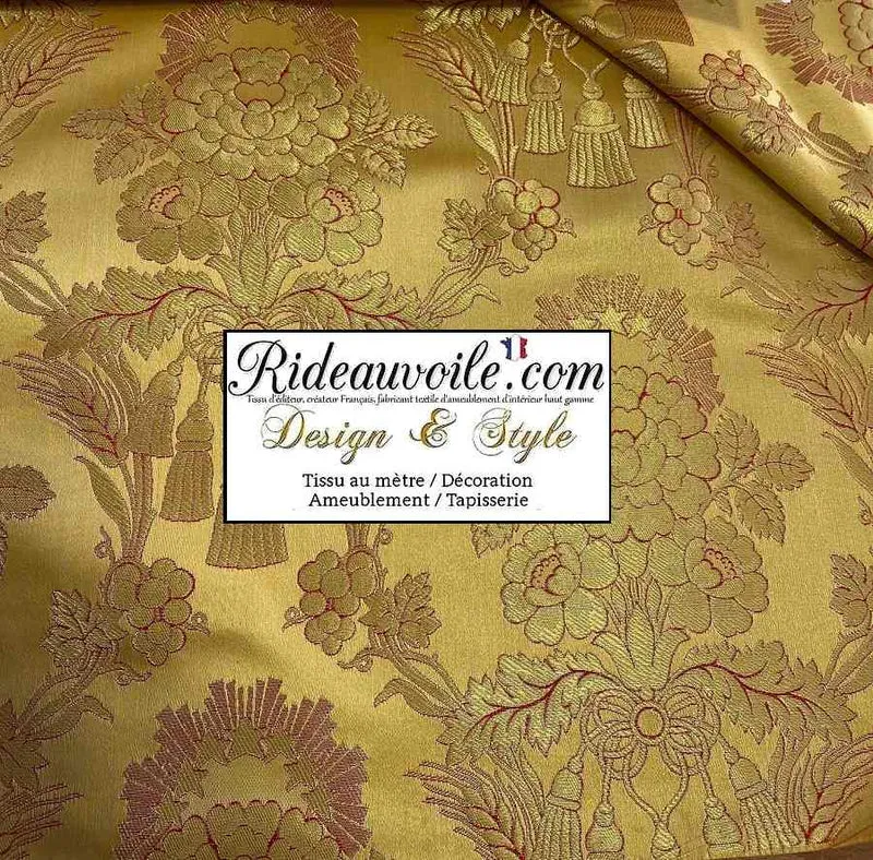 Tissu ameublement Médiéval Brocart Damasco Architect interior Baroque dorure Or
