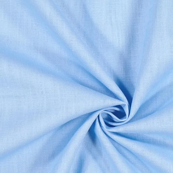 Tissu toile de Lin uni 100% LIN mi-lourd ameublement décoration bleu rideau tenture