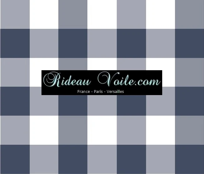 Imprimé Carreaux vichy tissu au mètre motifs bleu gris voilage rideau couette coussin