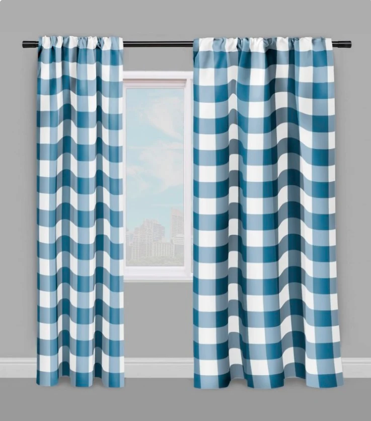 Imprimé Carreaux vichy tissu au mètre motifs bleu couture rideau couette coussin voilage