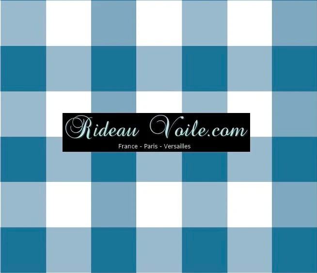Imprimé Carreaux vichy tissu au mètre motifs bleu couture rideau couette coussin voilage