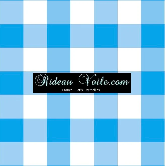 Carreaux vichy tissu au mètre bleu layette confection sur mesure rideau couette coussin
