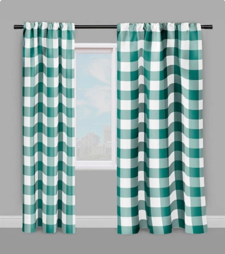 Carreaux imprimé vichy tissu au mètre motifs bleu blanc rideau couette coussin
