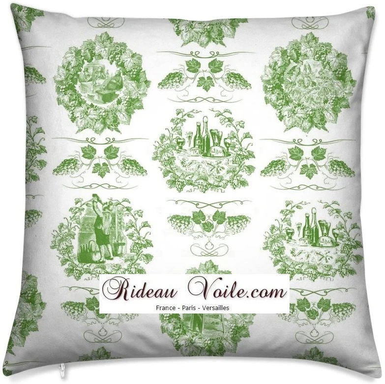 Toile de Jouy vert tissu ameublement mètre rideau Gordijnen, Gordijnstof Gordijnstoffen