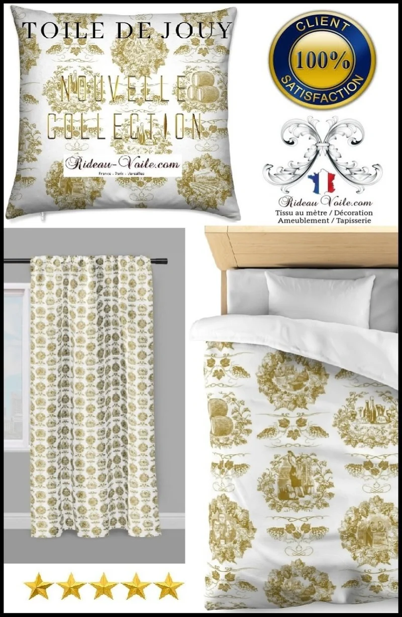 Toile de Jouy Empire tissu au mètre Tecido tapeçaria cortina Gordijnen Gordijnstof