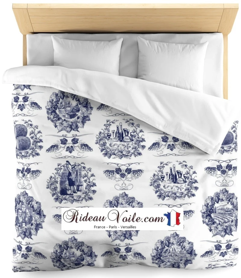 Tissu Toile Jouy bleu Arte fresca Stoffe Klassizismus klädsel Restaurering gardintyg