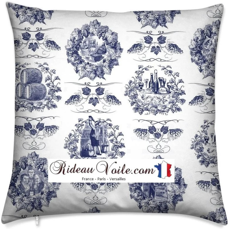 Tissu Toile Jouy bleu Arte fresca Stoffe Klassizismus klädsel Restaurering gardintyg