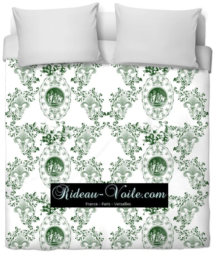 Tissu Toile de Jouy mètre liturgique Country French fabric Cherubim Liturgical