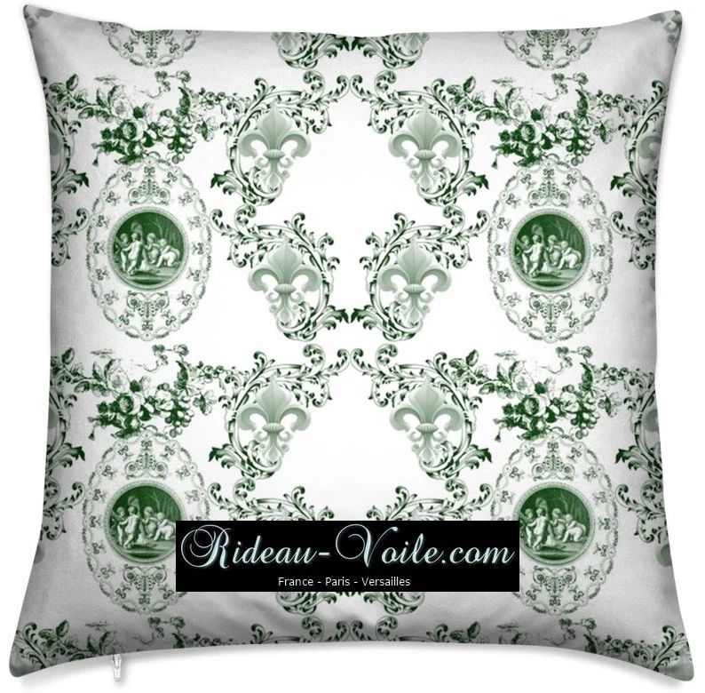 Tissu Toile de Jouy mètre liturgique Country French fabric Cherubim Liturgical