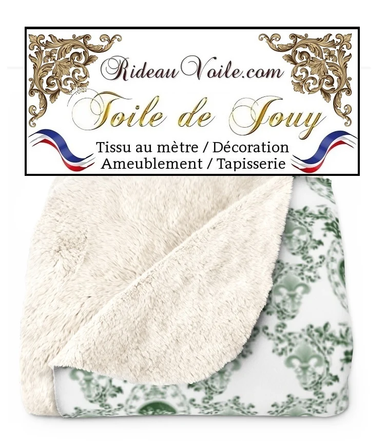 Tissu Toile de Jouy mètre liturgique Country French fabric Cherubim Liturgical