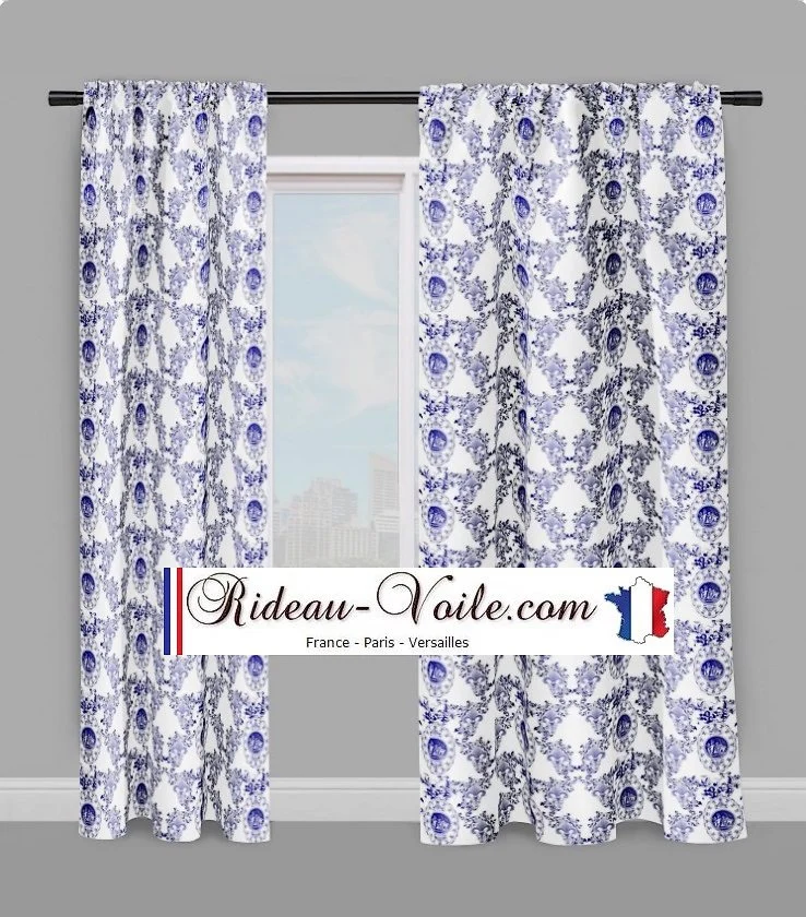 Toile de Jouy tissu ameublement Chérubin Empire Fleur de Lys rinascimentale liturgico