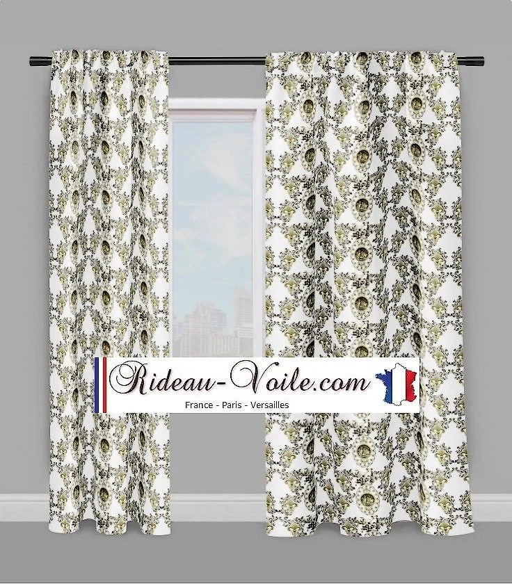 Toile de Jouy tissu Renaissance Empire Anges Fleur de Lys mètre Tecido cortina Anjos
