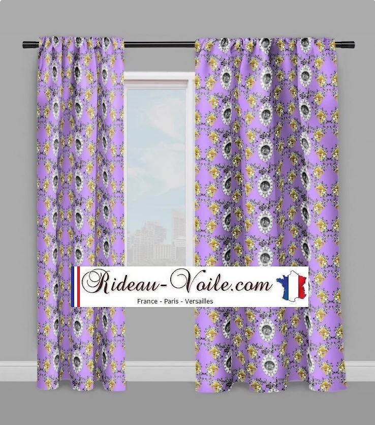 Toile de Jouy tissu ameublement au mètre Baroque motif Chérubin angelots Anges