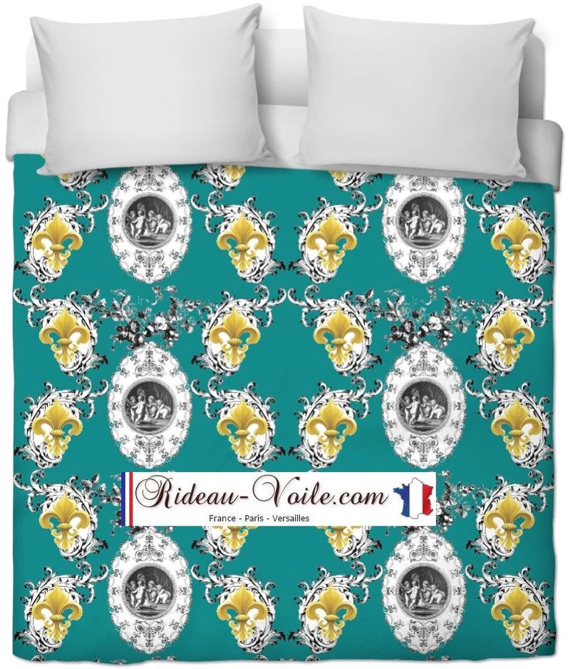 Boutique Toile de Jouy liturgico angel Tecido cortina Anjos Engel stoff Gardin stof Engel