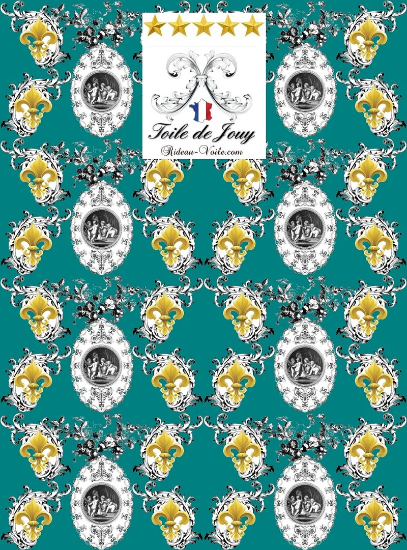 Boutique Toile de Jouy liturgico angel Tecido cortina Anjos Engel stoff Gardin stof Engel