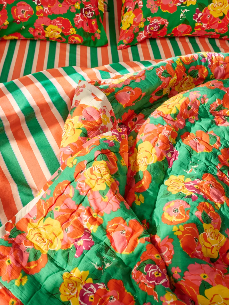 Plaid matelassé réversible
