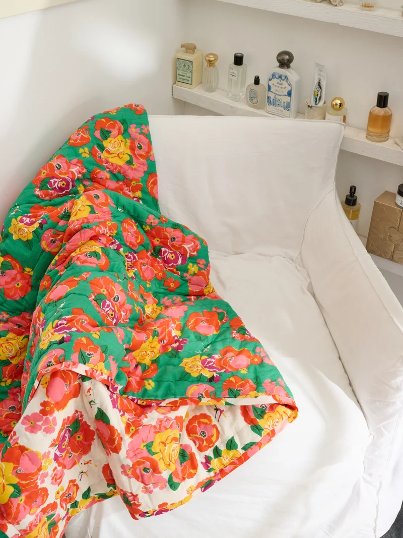 Plaid matelassé réversible