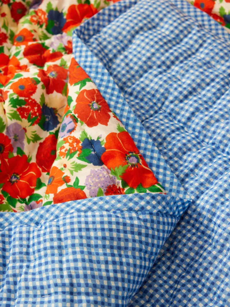 Plaid matelassé réversible