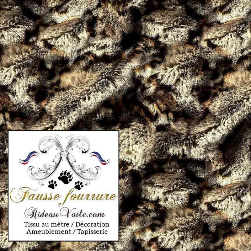 Tissu 🔥 ameublement motif Fausse fourrure ignifuge architecte intérieur tapissier