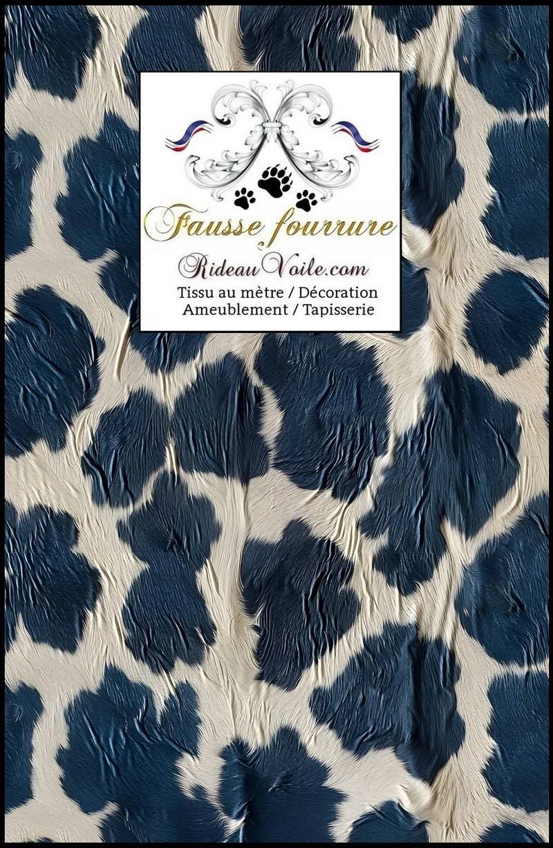 Comment Velours tissu ameublement motif fausse fourrure peau de vache inspiration campagne