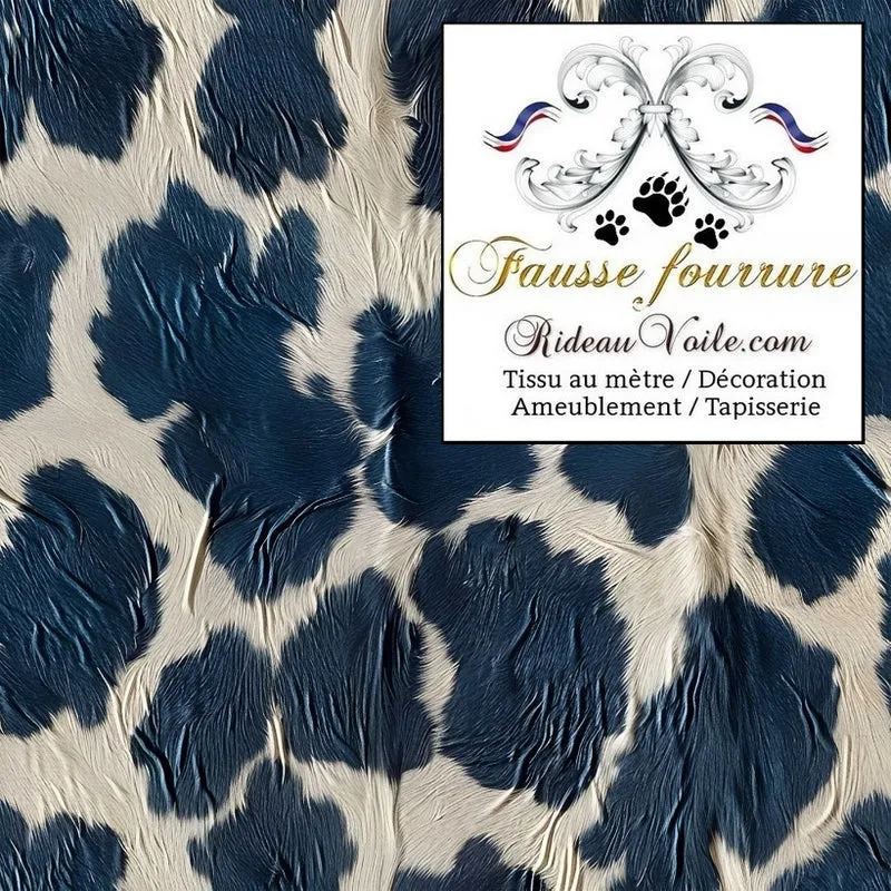 Comment Velours tissu ameublement motif fausse fourrure peau de vache inspiration campagne