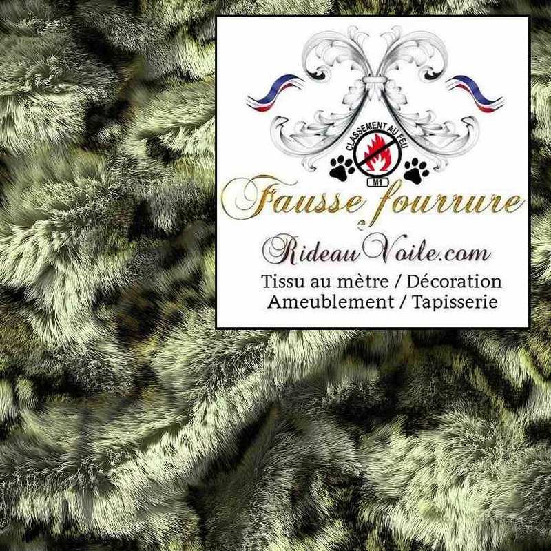 Tissu ameublement motif Fausse fourrure ignifuge d'intérieur tapissier décoratrice