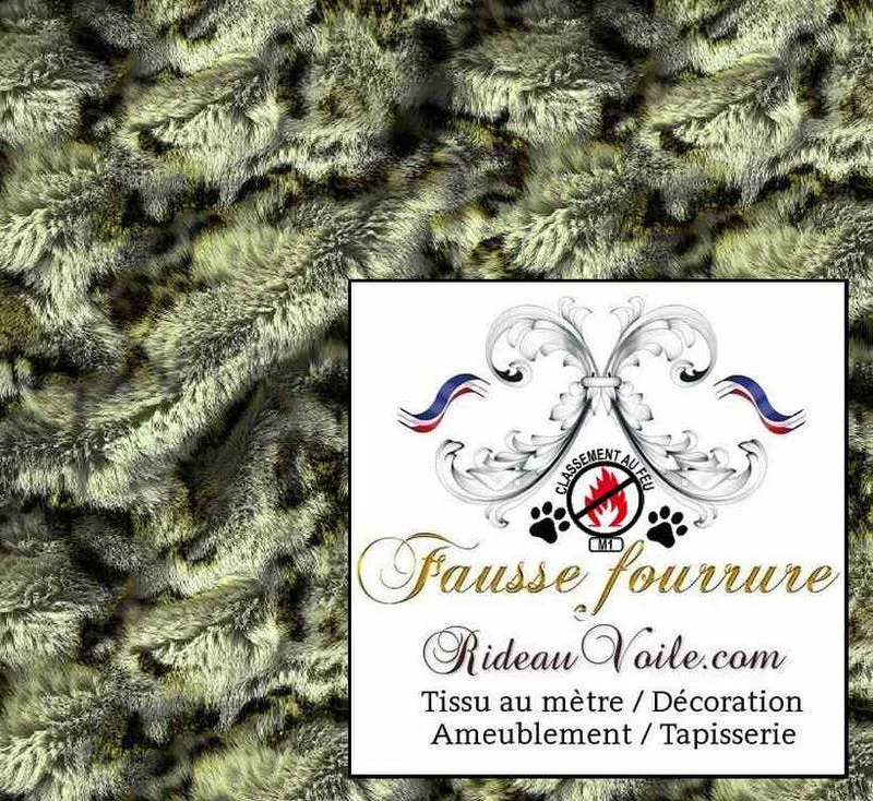 Tissu ameublement motif Fausse fourrure ignifuge d'intérieur tapissier décoratrice