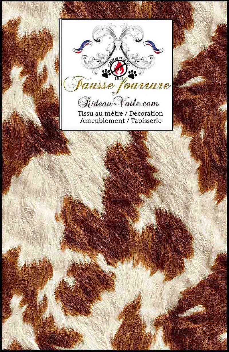 Tissu au mètre motif Fausse fourrure intérieur tapisserie sol & murale ignifuge mètre
