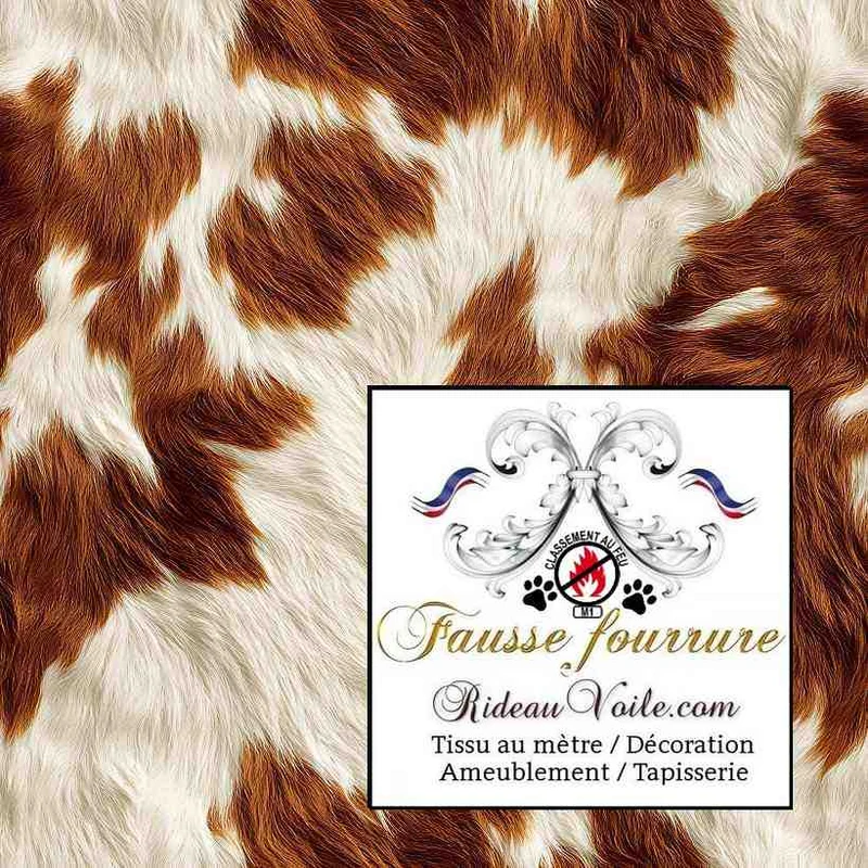 Tissu au mètre motif Fausse fourrure intérieur tapisserie sol & murale ignifuge mètre
