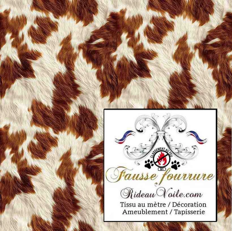 Tissu au mètre motif Fausse fourrure intérieur tapisserie sol & murale ignifuge mètre