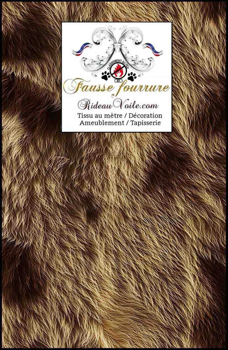 Velours 🔥 imprimé Fausse fourrure intérieur tapisserie sol & murale ignifuge mètre