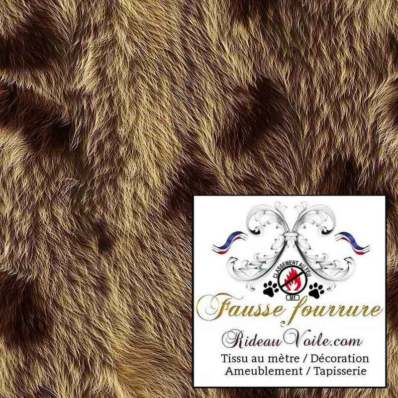 Velours 🔥 imprimé Fausse fourrure intérieur tapisserie sol & murale ignifuge mètre