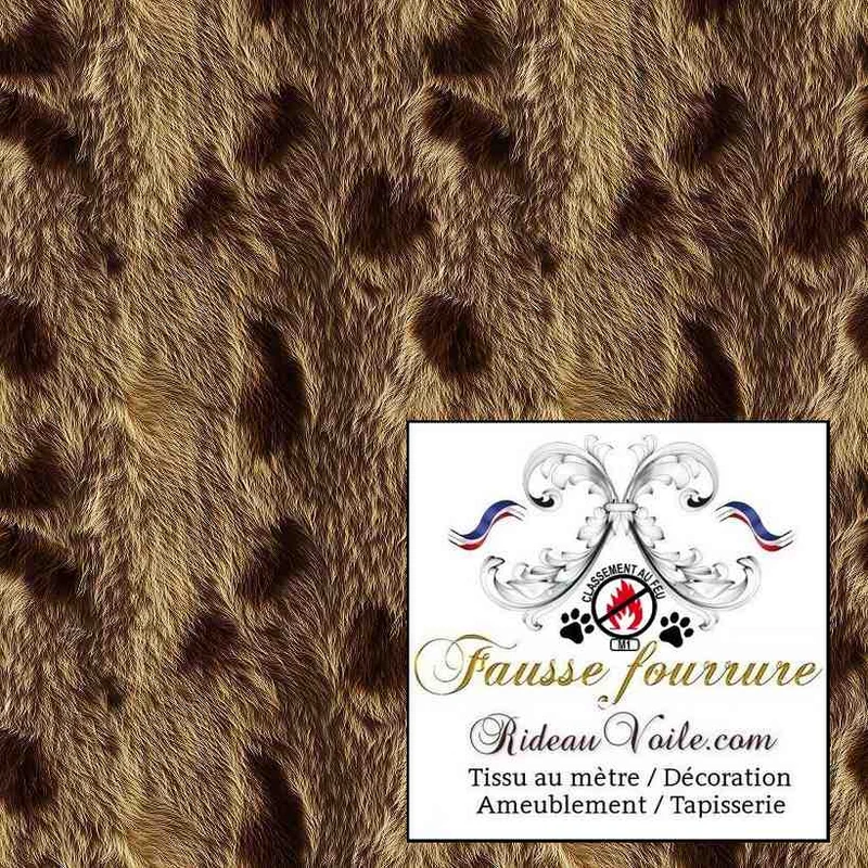 Velours 🔥 imprimé Fausse fourrure intérieur tapisserie sol & murale ignifuge mètre