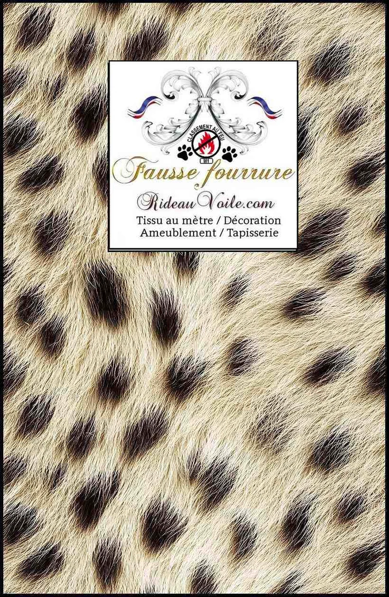 Design d'intérieur tissu ameublement Fausse fourrure Montagnardes M1 mètre rideau