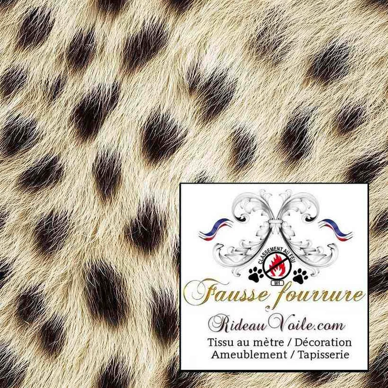 Design d'intérieur tissu ameublement Fausse fourrure Montagnardes M1 mètre rideau